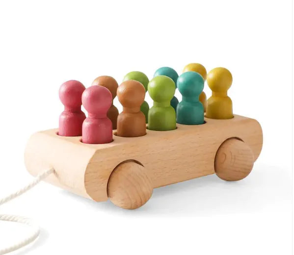 Creative Children's Wooden Small Truck Toy Puzzle Exercise